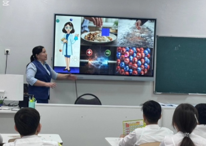 06. 02. 2026 күні ҒЖБ  онкүндігі аясында  8 В-сынып оқушыларымен химия пәні мұғалімі Ниеталиева Ботагоз Аканкызы «Иондық байланыс» тақырыбында функционалдық тапсырмаларға негізделген сабақ өткізілді